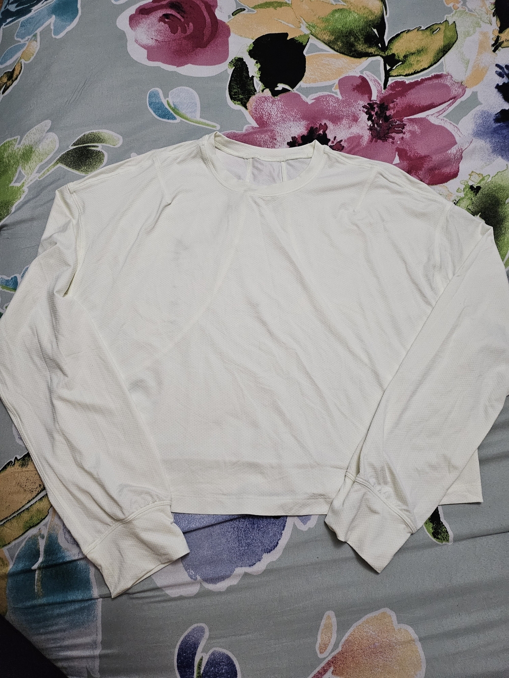 lululemon athletica White Long-Sleeve Crewneck Top